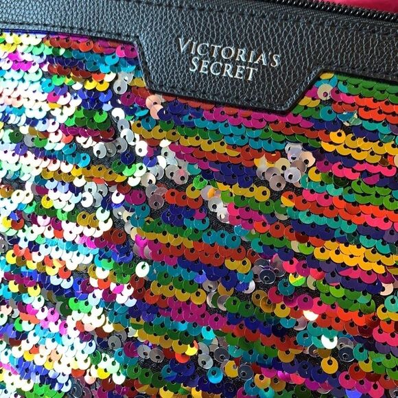 Victoria’s Secret Sequin Mermaid Rainbow Clutch New - Picture 2 of 5